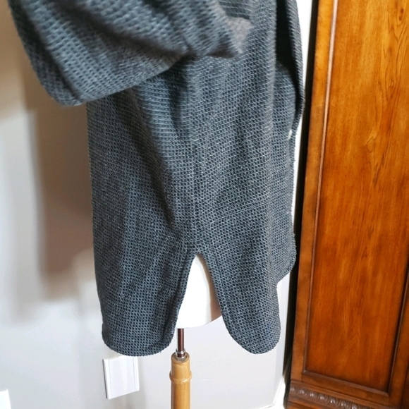 Coldwater Creek M gray one button knit blazer - Picture 4 of 8